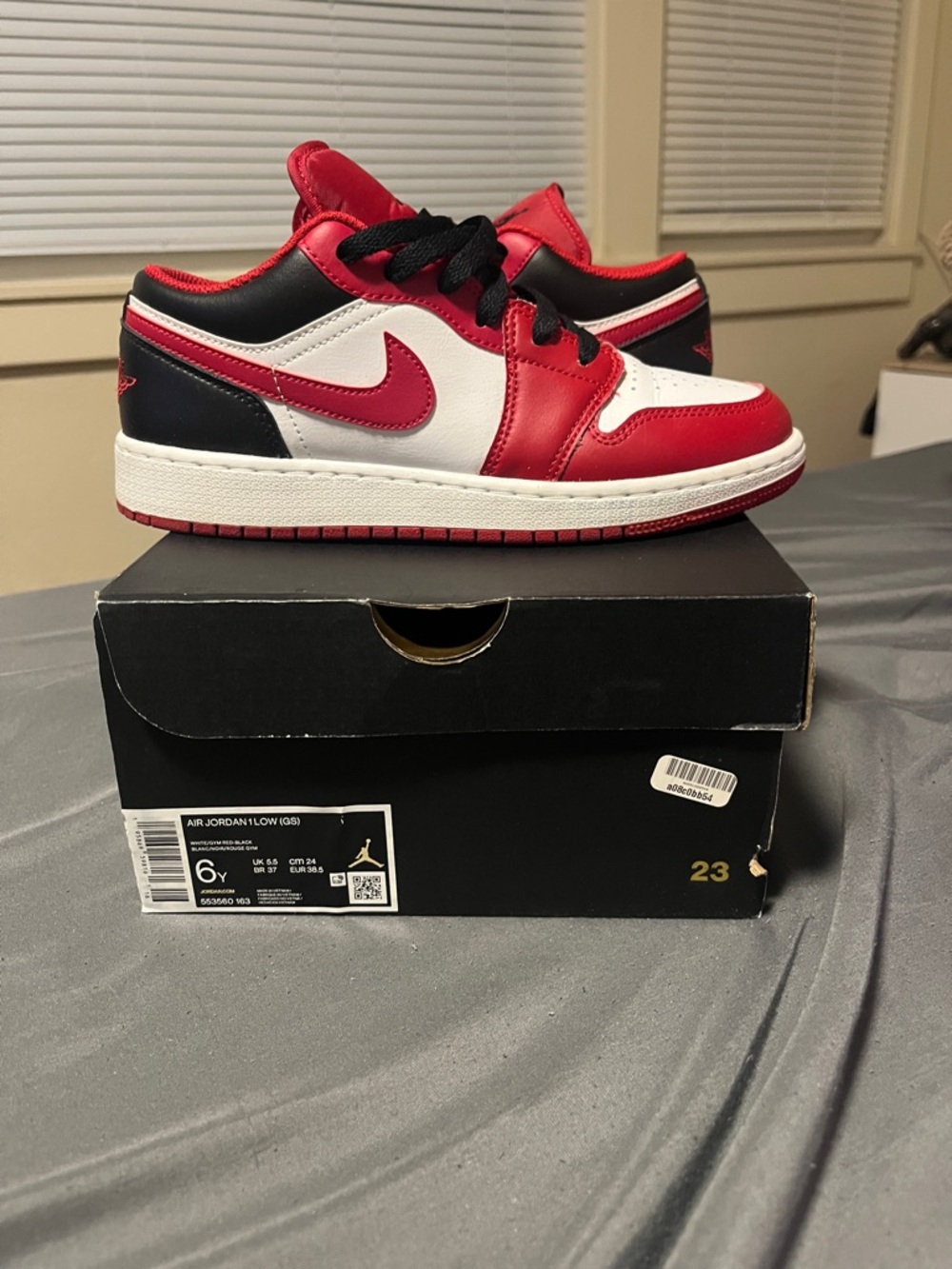 Nike Air Jordan 1 Low Toddlers - Red White Black